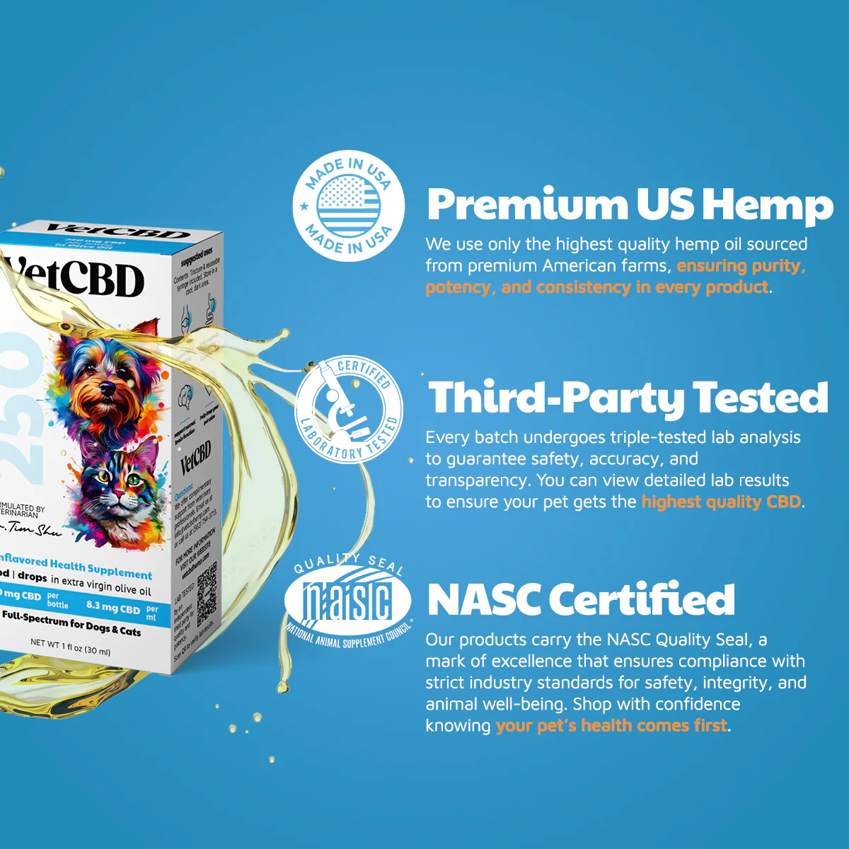 VetHemp Standard Formula Tinctures for Dogs & Cats - Image 4
